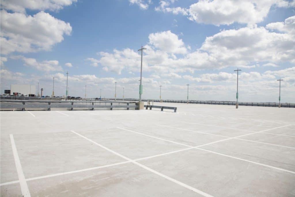Arnold Ready Mix finished concrete parking lot