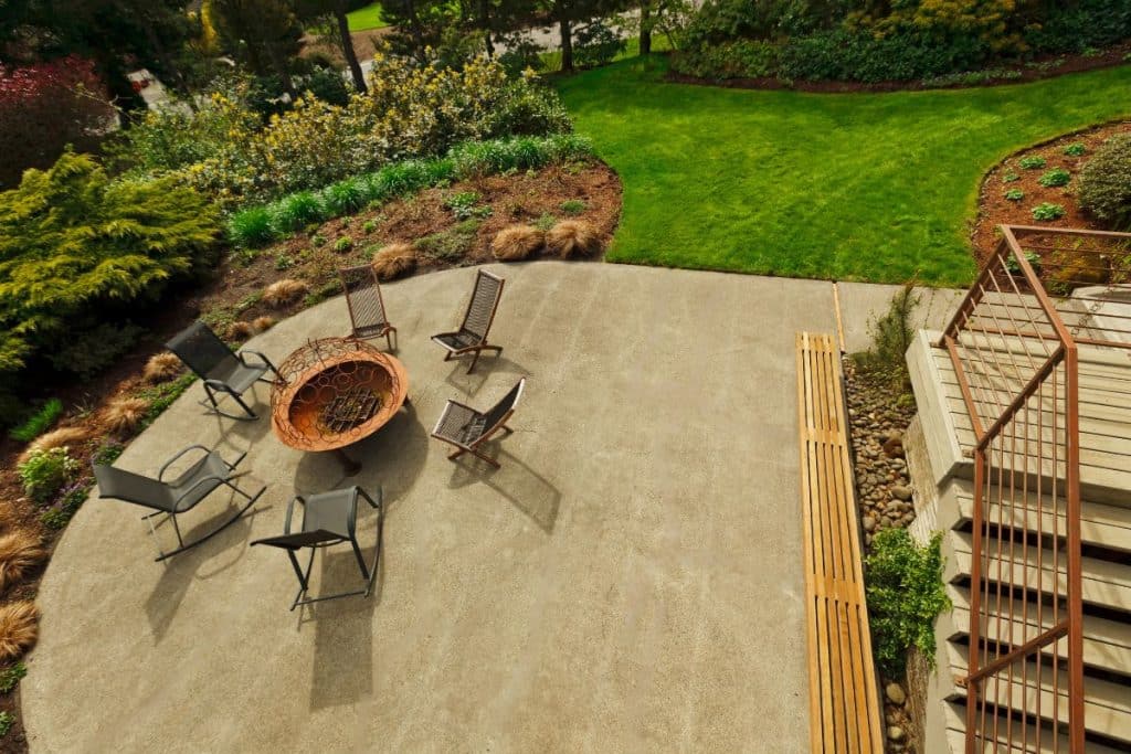 Arnold Ready Mix finished backyard concrete