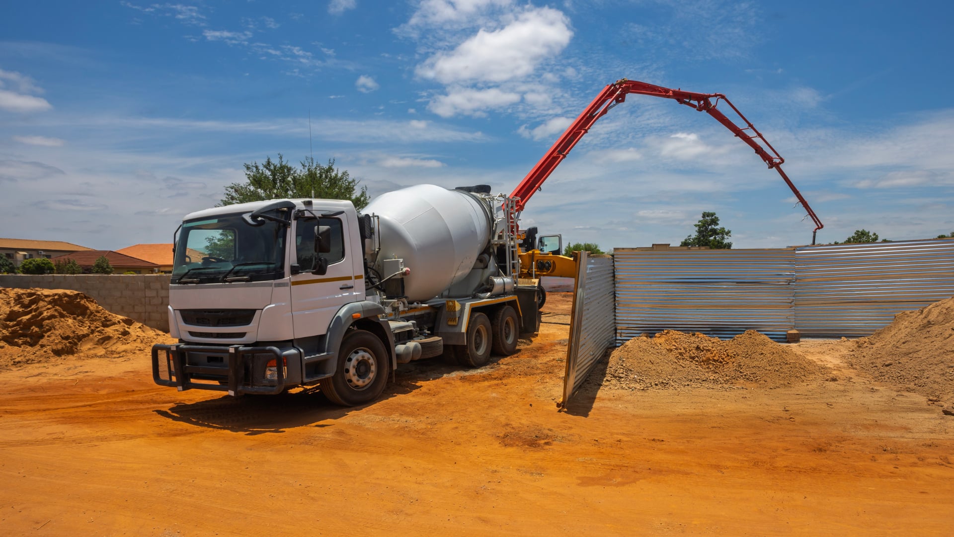 concrete boom truck